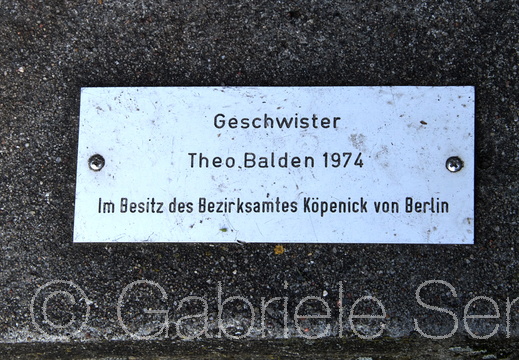 September 2014 Berlin, seit 1974 kann man sie antreffen, das Geschwisterpaar von Theo Balden