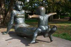 September 2014 Berlin, seit 1974 kann man sie antreffen, das Geschwisterpaar von Theo Balden