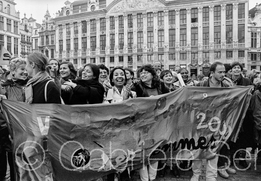 Oktober 2000, –  Weltfrauenmarsch in Brüssel, Grote Markt