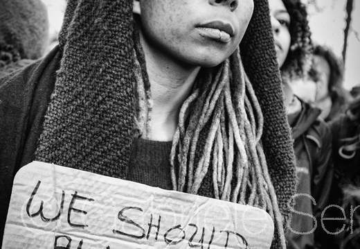 8. März 2018  –   auf einer Frauentagsdemonstration  in Berlin  