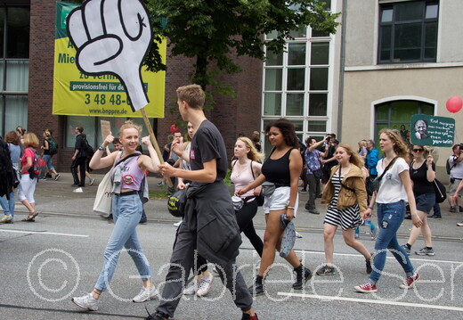 8. Juli 2017 Hamburg, bei Demonstration gegen G20