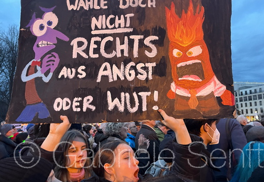 25.01.2025 Kundgebung gegen AFD am Brandenburger Tor