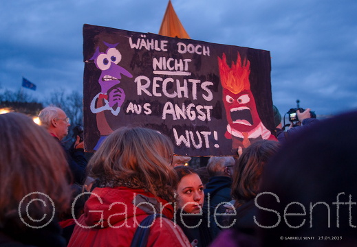 25.01.2025 Kundgebung am  Brandenburger Tor gegen AFD