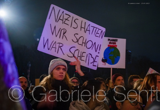 25.01.2025 Kundgebung am  Brandenburger Tor gegen AFD