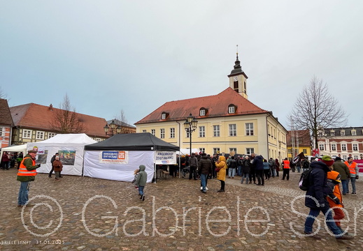 31.01.2025 - Angermünde, Aktionstag des Angermünder Bürgerbündnisses gegen die AfD