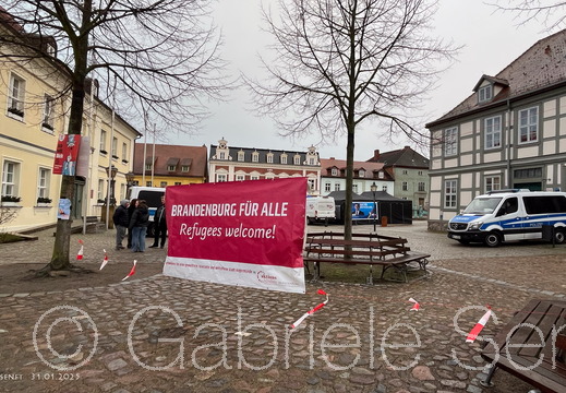31.01.2025 - Angermünde, Aktionstag des Angermünder Bürgerbündnisses gegen die AfD