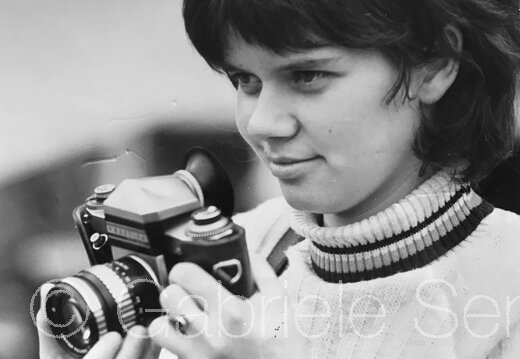 1971 Gabriele Senft als Volontärin beim Praktikum in Leipzig